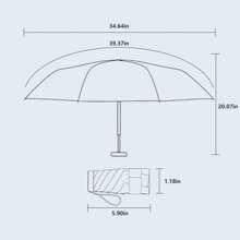 Faltbarer Regenschirm mit Griff (in Kapsel-Box verpackt) - süßes und simples Design, manuell zu öffnen, 6-Rippen Struktur, stabiler Eisenrahmen und Griff, windbeständig und UV-beständig, geeignet für alle Wetterverhältnisse, Reise-Regenschirm