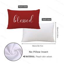 MEMNUN 1 Stück/2 Stück minimalistischer roter Hintergrund Text Muster dekorativer Kissenbezug [ohne Kissenfüllung], 11,81*19,71 Zoll (30*50 cm), [einseitiger Muster] Polyester Kissenbezug, Raumdekoration, Heimdekoration, Schlafzimmerdekoration, Raumdekoration für Sofa, Bett, Wohnzimmer, Schlafzimmer, Auto, Büro, Hotel, ganzjährig, perfektes Geschenk für Familie und Freunde