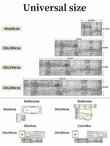 1 Pc Cinza Moderno Estilo Minimalista Cristal Veludo Área Tapete, 850g/M² 0,8cm Espessura, Retangular, Antiderrapante Lavável, Decoração de Casa Tapete Para Sala de Estar, Cozinha, Sala de Jantar, Escritório, Adequado Para Todas as Estações