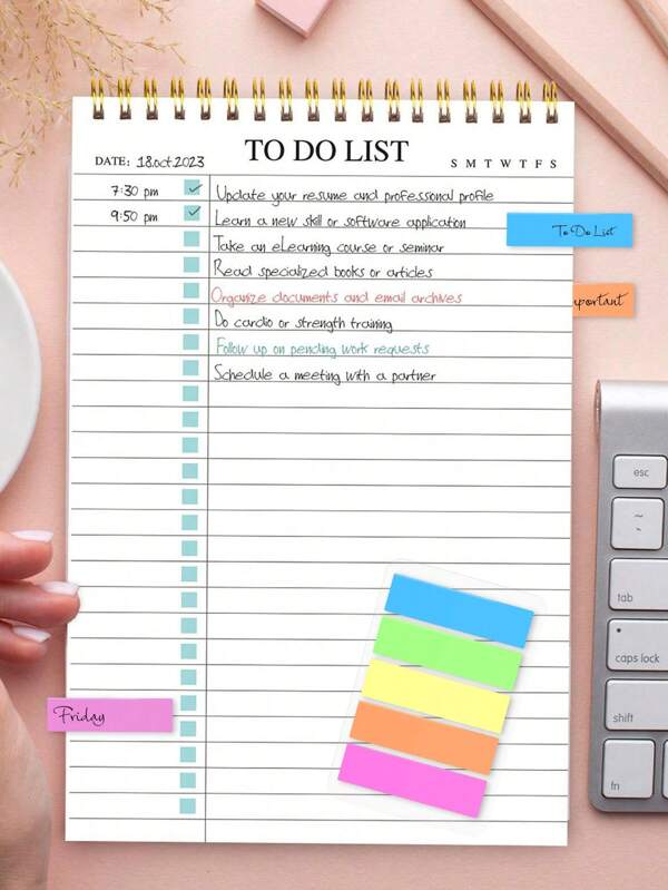 Trees Undated To Do List Notepad Daily Planner Organizer Spiral Tasks Checklist Agenda To Boost Productivity, 8.5"*5.5", +Index Sticker, 100gsm Paper, School Supplies,Back To School
