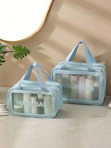 Fashion Ladies Portable Cosmetic Bag Double Matte Dry And Wet Separation Toiletry Bag Travel Cosmetic Storage Bag Beauty Bag Makeup Bag Make Up Organizer Wash Bag Swimming Fitness Bag For Men And Women Toiletry Bag Cosmetic Bag For Travel Dorm Essentials Back To School Luggage Suitcase For Women And Girls Student Make Up Organizer Gift