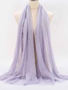 1pc Women's Solid Pleated Basic Classic Plain Headscarf Hijab Wrap Abaya Accessories - Pleated Cotton and Linen - View 54