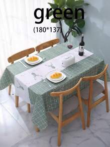 1 Peça Toalha de Mesa à Prova d'Água, à Prova de Óleo e Lavável de Estilo Nórdico com Estampa Floral para Mesa de Café, Produto Transfronteiriço
