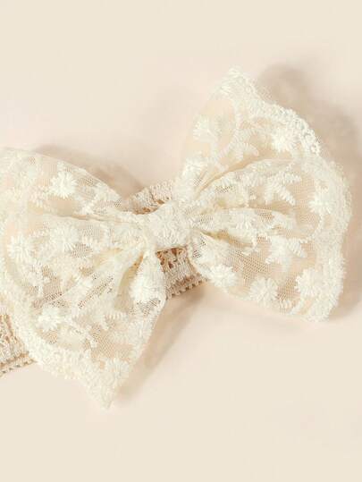 1pc Newborn Baby Lace Elastic Headband, Warm Beige, Super Thin And Minimalist, Versatile For Various Holidays And Gatherings