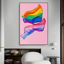 1 Piece,Pride Day LGBT Flag Photography, Modern Frameless Art Decoration Painting, Printed Posters Mural, Waterproof Canvas,Suitable For Home, Office, Bedroom, Living Room, Study, Bathroom, Bar, Wall Arts And Home Decoration, Is An Ideal Holiday Gift