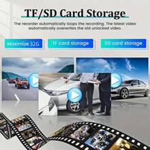 11" 4K Mirror Dash Cam With Front And Rear Dual Cameras, 32GB Memory Card Included, G-Sensor, Infrared Night Vision, Parking Assistance, Collision Detection - Car Accessories