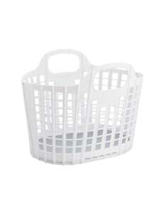 1/3 PCS, Plastic Foldable Storage Basket With Handle, Suitable For Home Bathroom And Laundry, Multi-Functional Storage, Snack And Sundries Storage, Suitable For Home Storage, Picnic Takeout