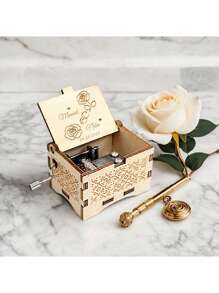 1 Pc, Custom Melody Music Box, You Are My Sunshine, Personalized Music Box, Custom Metal Melody Mechanism, Classical Carved Music Box, Music Theme Box, Gift For Friends, Valentine's Day For Close Friends, Friend Gift