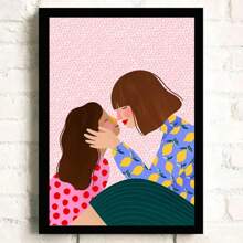 1pc Wall Arts Posters Optional Frame Pop Motherhood Art Print Poster New Mum Breastfeeding Baby Shower Canvas Printing Decoration Ornaments For Home Living Room Decor LGBT