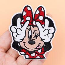 Disney 1pc Disney Mickey, Minnie, Donald Duck, Daisy Duck Fabric Applique Patch, DIY Decorative Accessories For Bags, Clothes Summer, School