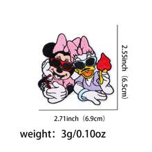 Disney 1pc Disney Mickey, Minnie, Donald Duck, Daisy Duck Fabric Applique Patch, DIY Decorative Accessories For Bags, Clothes Summer, School