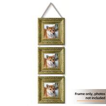 5/3/2 件金色和黑色压花相框，4x4 英寸，精致相框，画框，家居装饰，墙壁装饰，餐厅，可直接悬挂，适用于卧室客厅办公室，节日礼物，仅相框，不含照片