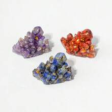 1 件天然水晶碎片树脂手工制作 DIY 水晶簇雕塑装饰品 - 滴膠晶簇 - 查看 4