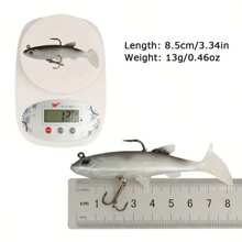 5 piezas de señuelo tipo minnow, señuelo hundidor de larga distancia de pesca de mar, lubina, pez mandarin, perca negra, pez serpiente, caballa, de color plateado y hundimiento lento