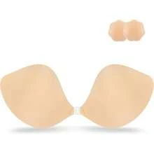 Sujetador adhesivo de silicona invisible con efecto push-up - sin espalda, sin tirantes para mujeres con cubrepezones - halloween - Desnudo claro - Ver 2