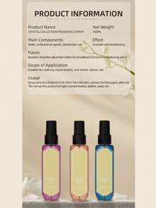 100ML Coconut/Strawberry/Citrus Fragrance Spray,Fabric Fragrance Mist,Fabric Refresher, Long Lasting Deodorizer And Air Freshener, Suitable For Bedroom, Clothing, Elevator, Living Room, Hotel,3 Styles Available - Various Fragrances - View 11