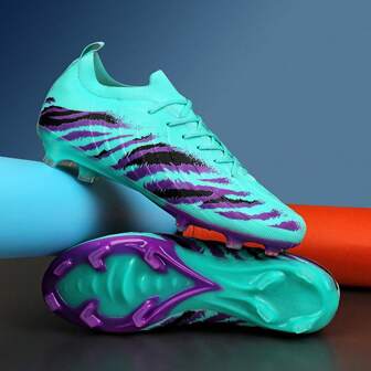 Students Training Casual Long Spikes Comfortable Grass Lace Up Soccer Cleats Ultralight Resistant Professional Unisex FG Football Boots