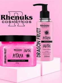 Kit completo Esfoliante + Hidratante Corpo e Rosto de Pitaya Rhenuks