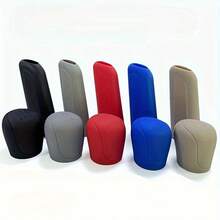1set Silicone Car Gear Shift Knob Cover And Handbrake Cover, Elastic, Anti-Slip, Wear-Resistant Gear Shift Protector And Handbrake Cover For , High-Quality Car Gear Shift Protection, Non-Glass Silicone Cover For Car Transmission + Brake Cover Set - Multicolor - View 4