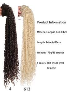 1 PC Synthetic Drawstring Ponytail Extension Curling Twist Braid Dread Locs Ponytail Hair Extensions For Women Daily Use(1B/4/145T/99J/613)