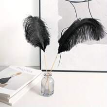 3pcs 30-35cm Vintage Style Artificial Feathers, Multi-Color Options, Faux Fur Decorative Feathers For Home, Wedding And Photo Shooting,Fall Decor,Autumn