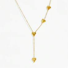 2 Pcs Stainless Steel Bracelet Necklace Set,Heart Sharp Pendant, Perfect For Daily Use Travel,Gift - Women's Model - View 4