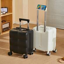 14 Inch Compact Lightweight Durable Carry-On Luggage, Fashion Travel Suitcase With 360° Spinner Wheels, Essential For Travel - White - View 5