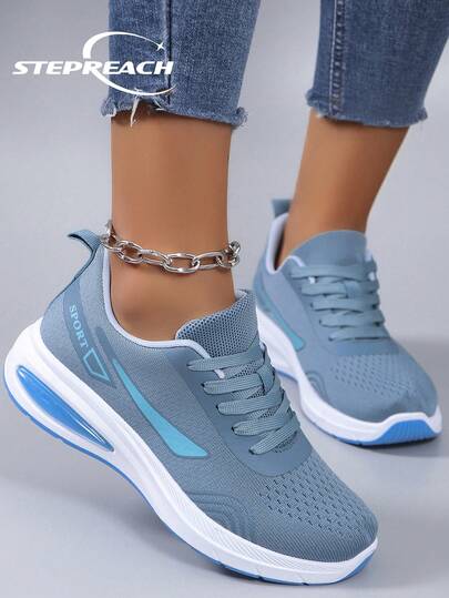 STEPREACH Zapatillas deportivas casuales transpirables, ligeras y antideslizantes, duraderas para mujer, zapatillas planas para otoño y primavera 2025