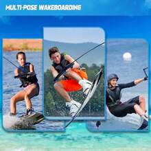 75FT Wakeboard Rope And Handle No Stretch Dyneema Wakeboard Tow Rope 4 Sections Floating Water Ski Ropes For Wakeboarding Waterskng Kneeboarding And Wakesurfing - Blue - View 7