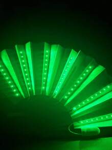 LED Lighted Fan; Multi-Color Chinese Handheld Folding Fan; Birthday Party Dance Gift; Wedding Night Bar Club Fluorescent Prop
