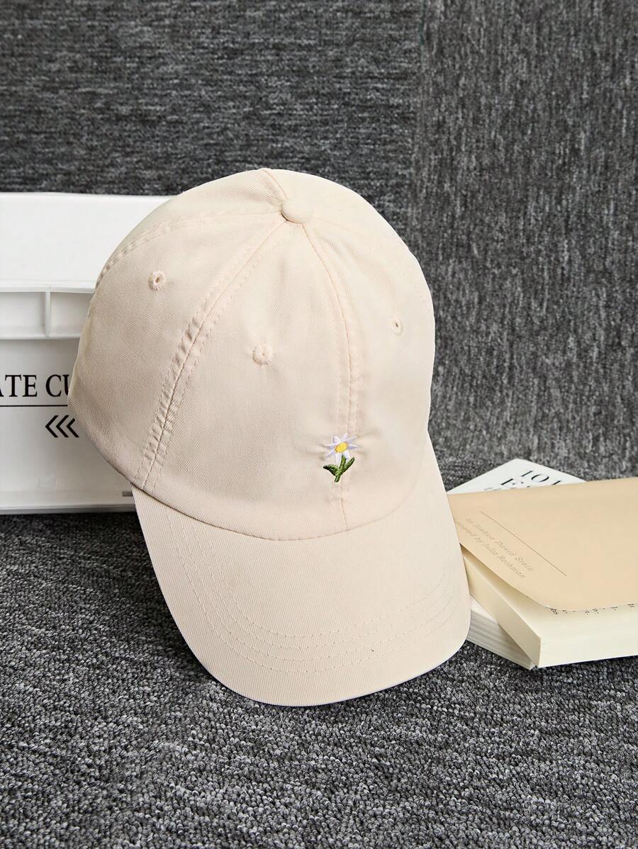 DareSee 1pc Y2k Style Embroidered Floral Baseball Cap, Suitable For Daily Commute And Outdoor Activities, Simple Style Y2k Baseball Cap, Youth Fashion, Sunscreen Cap Valentine's Day MusicFest Y2KFest Back To School Autumn Christmas Christmas Winter Christmas Gifts