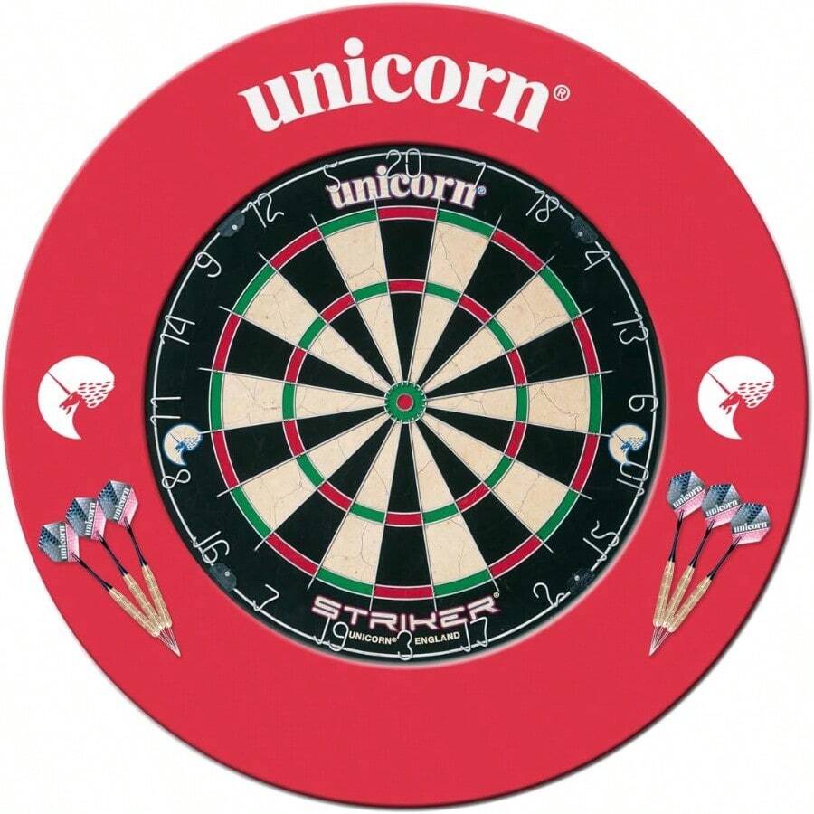 Striker Dartboard And Surround - Black/White/Red/Green - View 1