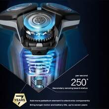 PHILIPS SkinIQ 黑蜂巢 5 系列 | 360° 动态刀片 + 功率自适应 | 瑞典不锈钢刀片，带来超洁净剃须体验 | Type-C 快速充电，深海蓝 - 深藍色 - 查看 3