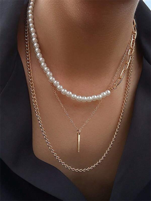 Collier de perles unisexe, bijou de chaîne de clavicule pratique, minimaliste de haute qualité, pour hommes