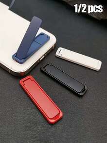 Support de téléphone portable ultra fin et pliable, accessoires de smartphone, support de bureau portable invisible pour téléphone portable avec autocollant au dos, support fin neutre, support bracelet, boucle d'anneau de doigt simple et invisible, support de téléphone portable multi-fonction paresseux à tirer et pousser, autocollant antidérapant au dos, support décoratif de téléphone portable, adapté pour les déplacements quotidiens, la télévision et les films