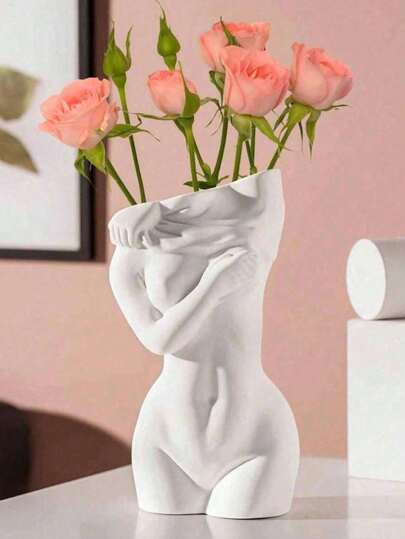 Resin Human Body Art Hydroponics Home, Bedroom, Desk, Cabinet, Dried Flowers, Bloemen Arrangements Birthday Graduation Home Vase Room Flower Glass view 2