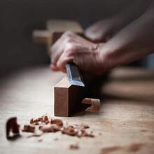 木工凿子套装，4 件套，锋利木雕工具，带山毛榉手柄和合金钢刀片 - 8/12/16/20 毫米 - 杏色 - 查看 4