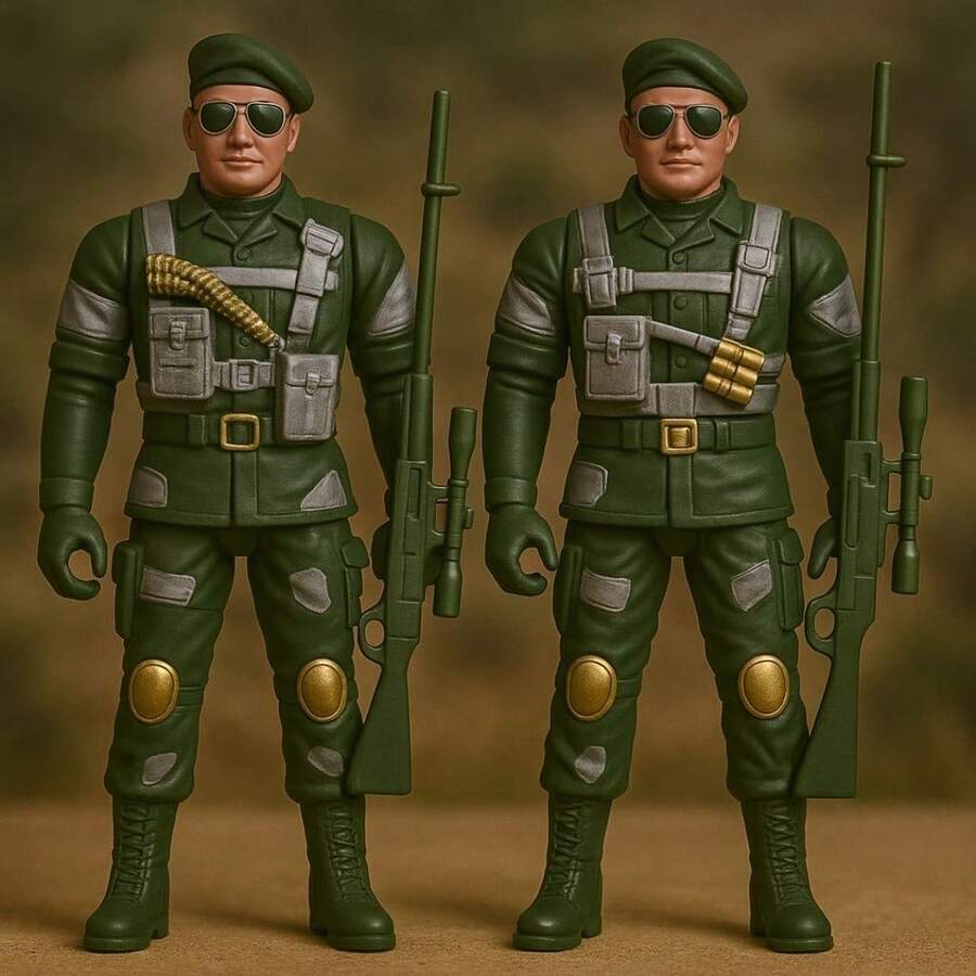 Kit com 10/5/2 com Boneco Soldado Militar com Acessório Brinquedo Infantil Sortido - 2 - Visão 1