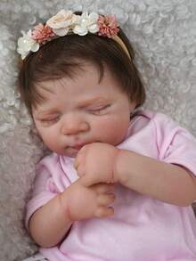 Brastoy Original Realistic Reborn Baby Doll 48cm Silicone Accessory Kit Clothes Set Pacifier Bottle And Plush Toy - 彩色 - 查看 7