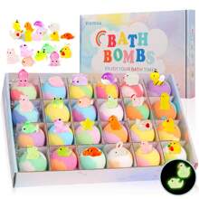 15pcs/24pcs Plant Essential Oil Bath Bombs, Fragrance Body Bathing Salt Balls, Perfect Gift For Holidays, Christmas Gift For Moms