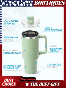 40 Oz Tumbler With Handle And Straw, Insulated Travel Mug Iced Coffee Cup, Reusable Stainless Steel Insulated Water Bottle, Keeps Drinks Cold For 34 Hours, Women Gifts For Mom Grandma, Tumbler With Handle And Straw, Stanely Cup, Tumbler With Handle And Straw, Cups Tumblers, Drink Cup, Water Mug With Handle, Tumbler-Stainless-Insulated-Tumblers, Tumbler Cups With Handle, Stainless Steel Cups With Handles, Insulated Water Cup, Insulated Cup, Ice Water Cup, Handled Cup - 40 Ounces/Black 01 - View 7