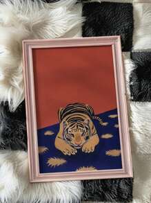 1pc Tiger Print, 70s Poster, Retro Bedroom Decor, Tiger Decor, Mid Century Modern Decor, Tiger Wall Art Bedroom Room Print Art
