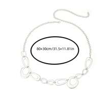 1pc Bohemian Beach Shell Waist Chain, Elegant Sexy Metal Waist Chain - Fashionable Body Jewelry, Fits Dresses & Pants, Perfect For Casual Wear, Metal Circular Ring Waist Chain, Simple And Fashionable Body Chain