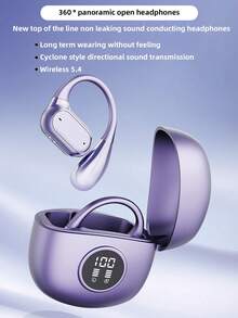 NEW SENYANG 全新森阳贴耳式电镀运动耳机时尚舒适耳机音乐重低音挂耳式视频TWS HIFI杜比ACC立体声高清通话耳机适用于安卓手机游戏情侣耳机智能耳机 - Q17PRO - 查看 4