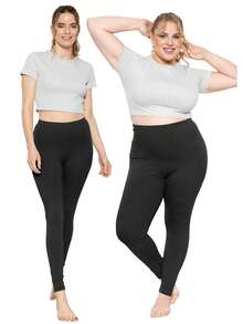 STRETCH IS COMFORT Women's High Rise Full Length Leggings - 黑色 - 查看 3