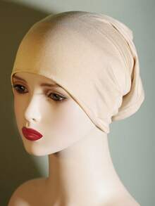 1pc Women's Solid Color Soft Viscose Hijab Neck Gaiter Inner Cap, Elastic Silky Thick And Comfortable, Suitable For Daily Headscarf Wear For Dress - Modal Bottom Hat Innercap - View 16