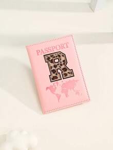 1 buah Dompet Paspor Motif Leopard Huruf A-Z, Sampul Paspor Motif Bahan PU, Sampul Paspor Warna Pink untuk Bisnis, Perjalanan, Tas Paspor Penerbangan untuk Kembali ke Sekolah, Perjalanan, dan Penerbangan - Berwarna merah muda - View 17