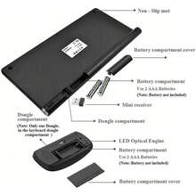 Dazone Ultra Slim Wireless Keyboard & Mouse Set Combo Ergonomic Mini 2.4G With USB Receiver For For PC/ Computer/ Desktop Full Size Quiet - màu đen - Xem 5