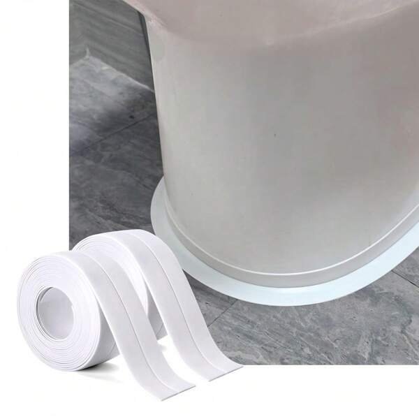 Waterproof Sealant Strips With High Adhesiveness, Suitable For Bathroom, Kitchen And Other Occasions. Self-Adhesive Design For Toolless Installation, Effectively Covers Gaps To Prevent Dirt Penetration And Enhances Corner Aesthetics.