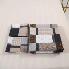 3pcs Printed Brushed Duvet Set [1pc Duvet Cover + 2pcs Pillow Shams] No Bed Sheet, No Filler, New Check Pattern, Popular Floral Design, Soft And Comfortable Fabric, Suitable For Bedroom, Hotel, Dormitory, Hostel